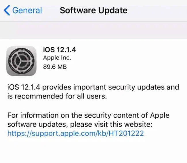 ios 12.1.4