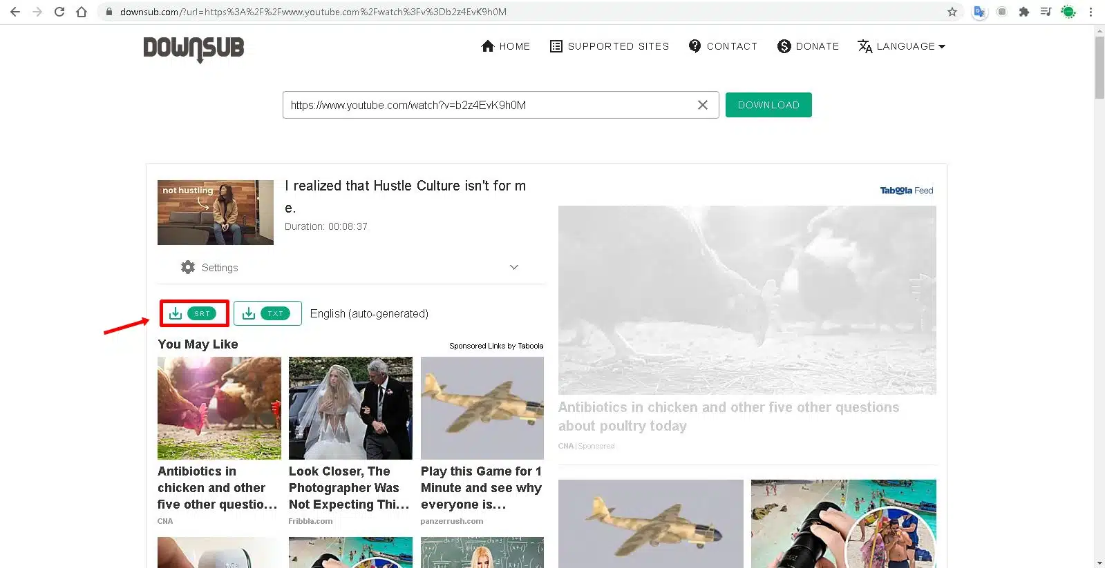 down sub